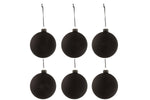 Box of 6 Christmas baubles Blackboard Glass Small