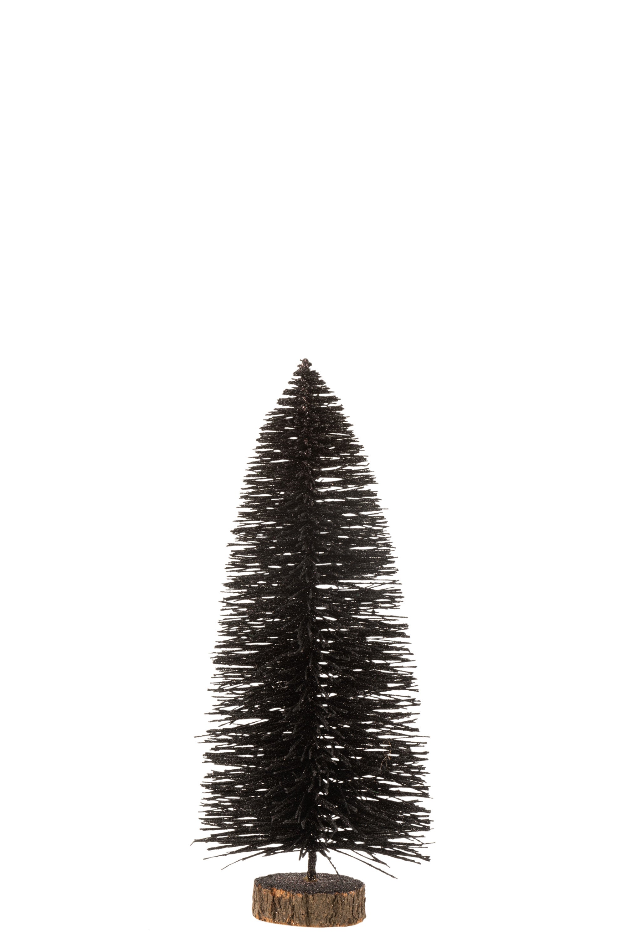 Weihnachtsbaum Deko Plastik Glitter Schwarz Medium 