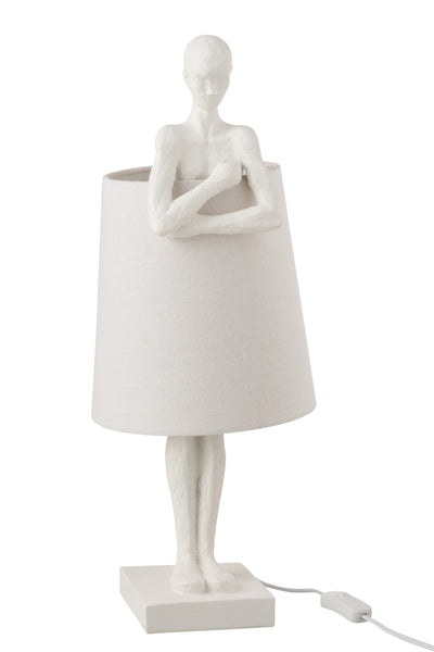 Lampe Figure Support Poly Blanc - (2107)