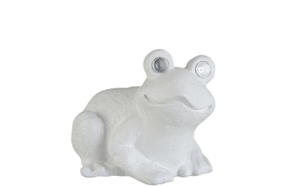 Grenouille solaire assise Magn blanc - (2174)