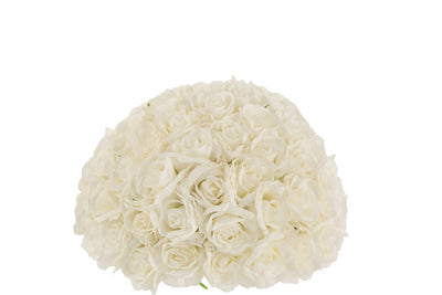 Blumenzwiebel halbe Rose Plast Weiß M - (22241)