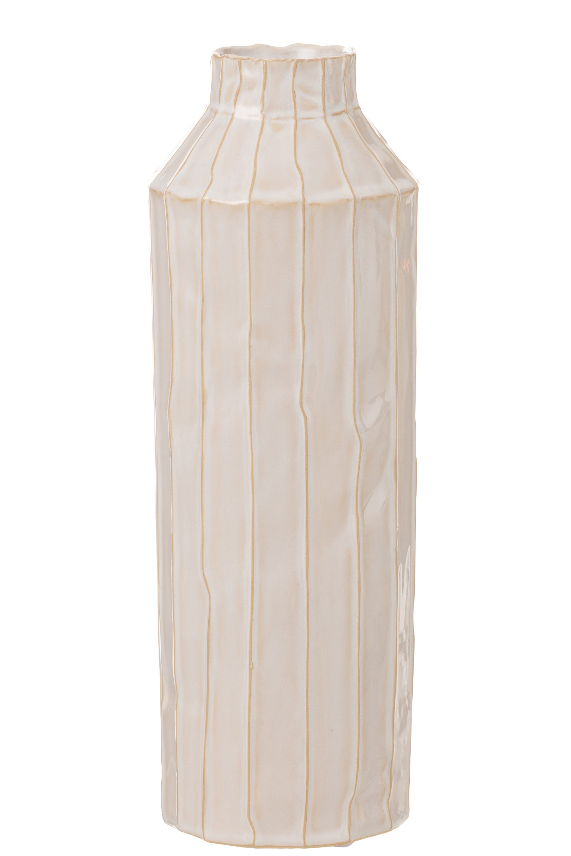 Vase Bouteille de lait Céramique Blanc L