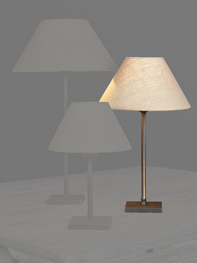 Lampe de table Biliardo Dark Bronze M avec abat-jour