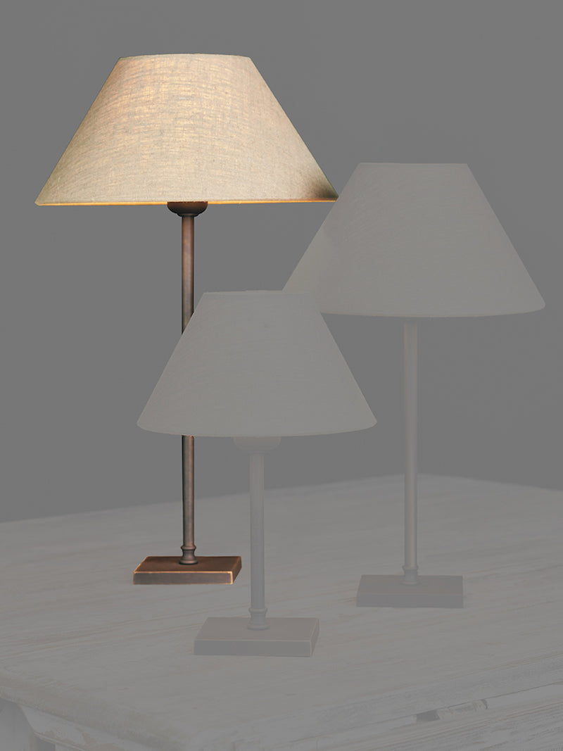 Table lamp Biliardo Dark Bronze L with shade