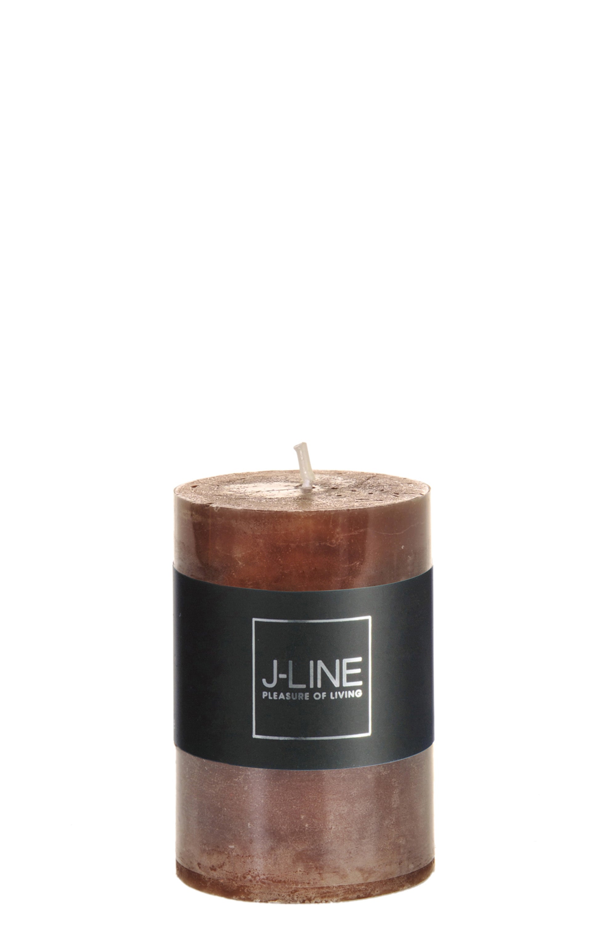 J-Line Cylinder candle Brown S - 18H - (29230)