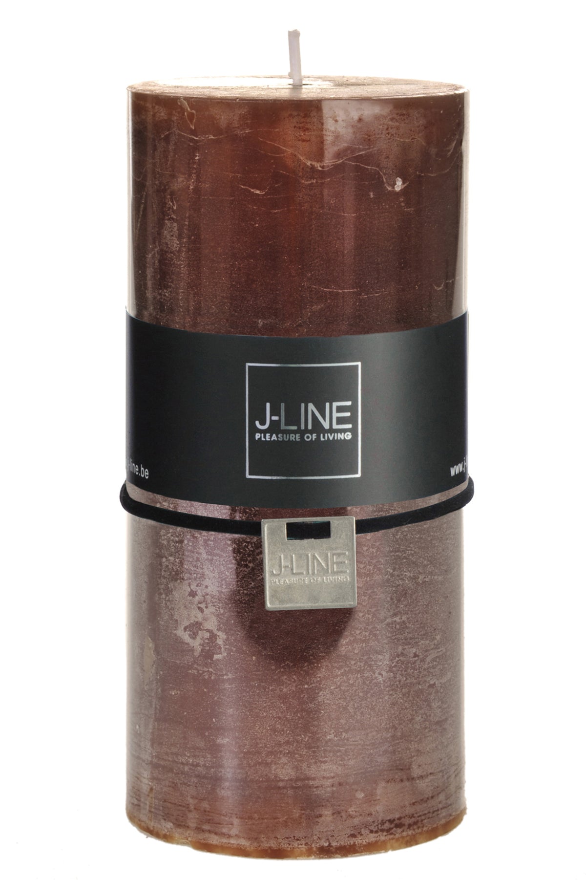 J-Line Cylinder Kerze braun L - 72H - (29232)