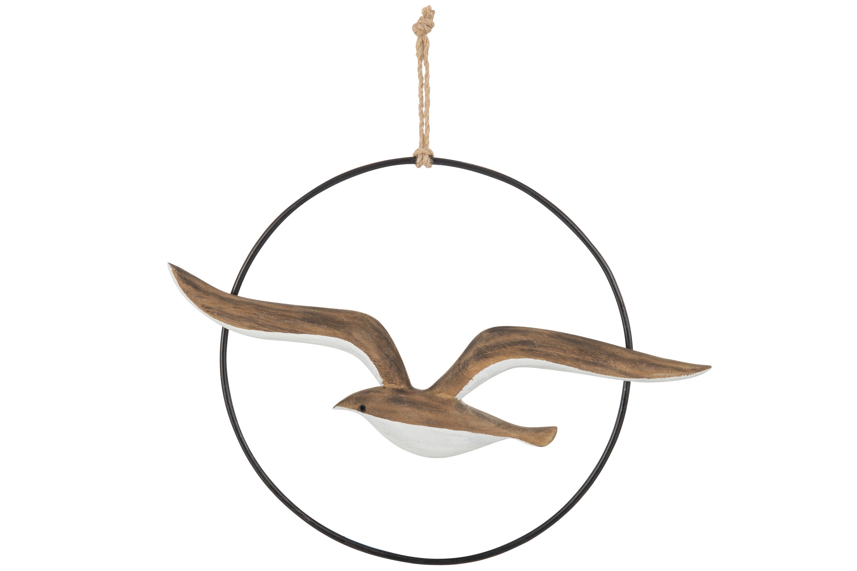 Pendentif Bird Vacay Bois/Avec Marron/Blanc