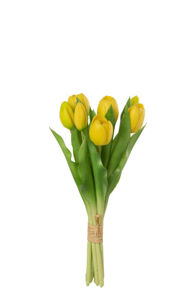 Tulip 7pcs PU Yellow S real touch - (32912)