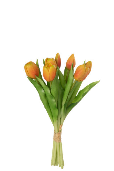 Tulipe 7pcs PU Orange S real touch - (32915)