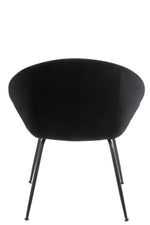 Chair Round Metal/Textile Black