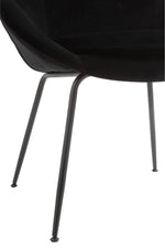 Chaise ronde Métal/Textile Noir