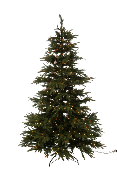 Weihnachtsbaum+LED-Lichter extra Plastik Grün 