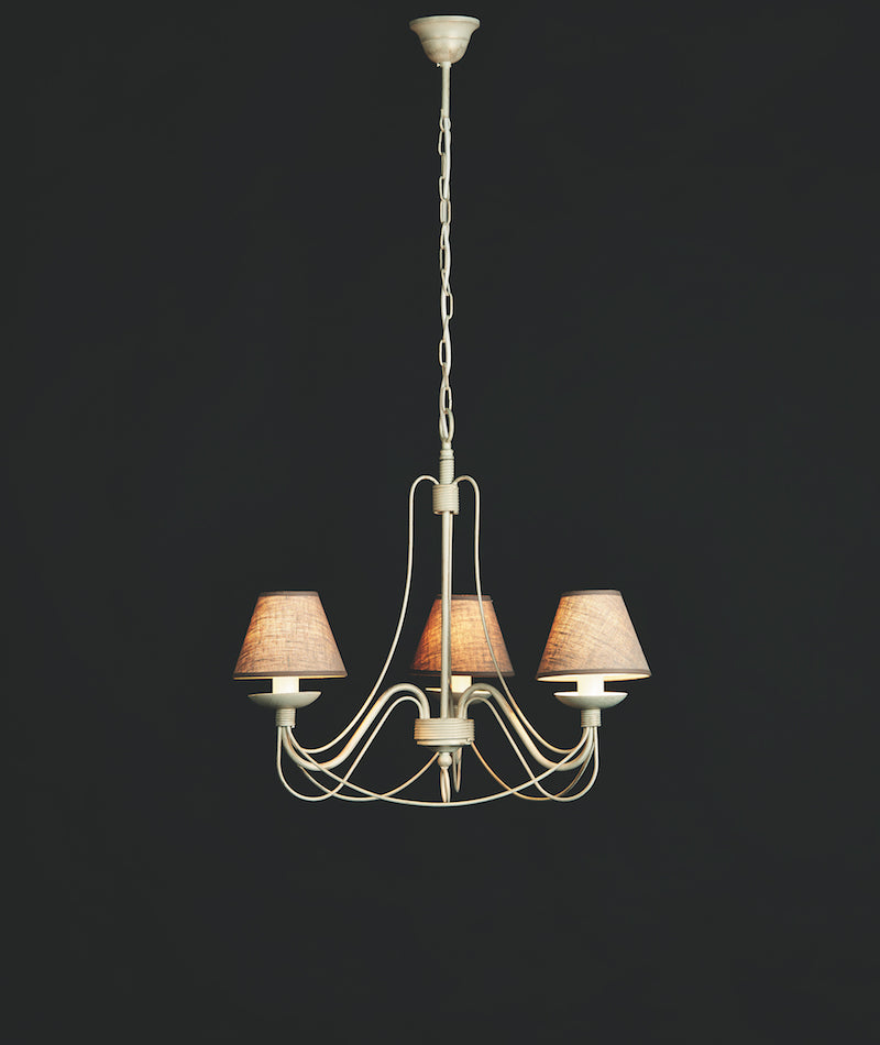 Chandelier Astrid 3 Avorio Oro