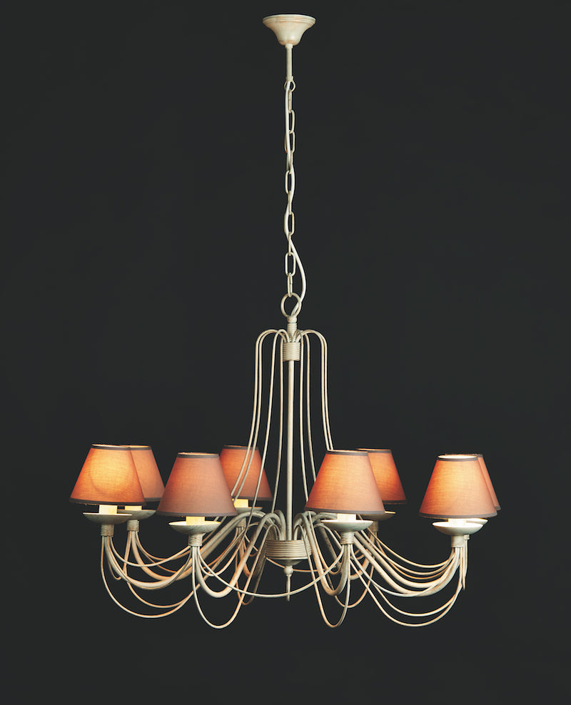 Chandelier Astrid 8 Avorio Oro