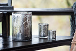 Tea Light Holder Branches Glass Grey Small - (6071)