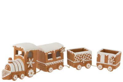 Train Gingerbread Poly Brown