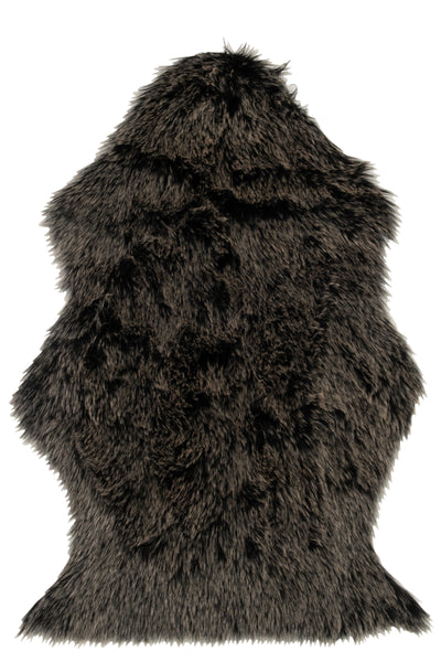 Floor Mat Fake Fur Long Grey/Black/White - (7292)