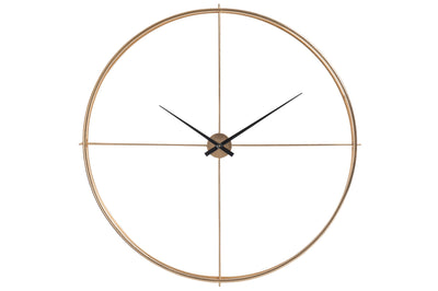 Horloge ronde métal or L - (75947)