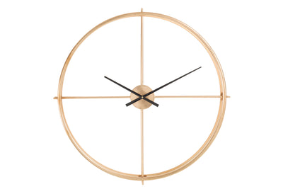 Horloge ronde métal or S - (84055)