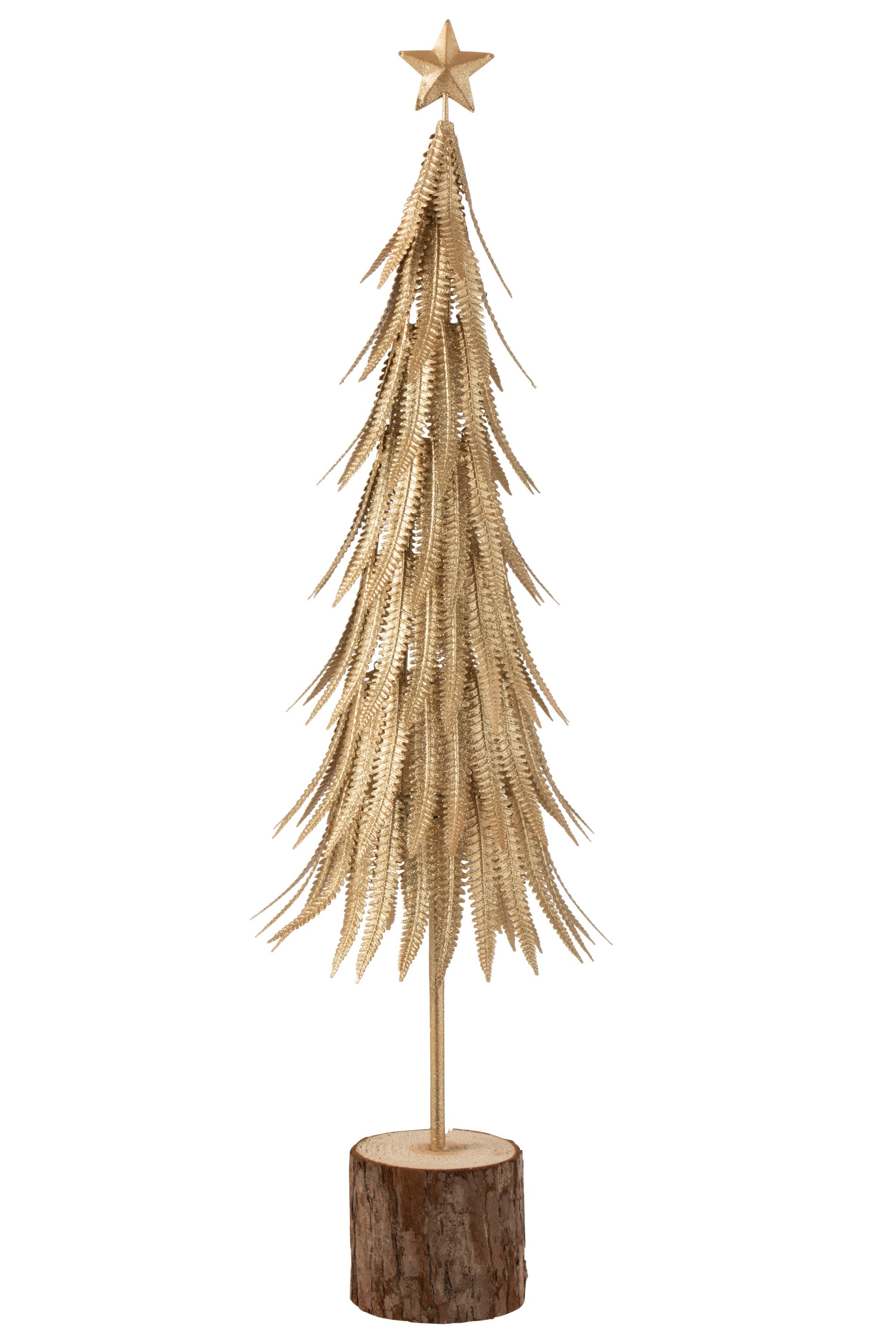 Weihnachtsbaum Metall Glit Gold L - (8456)