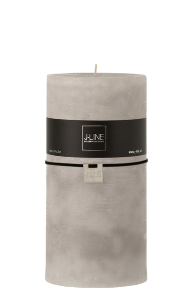 J-Line Cylinder candle light grey Xxl - (8675)