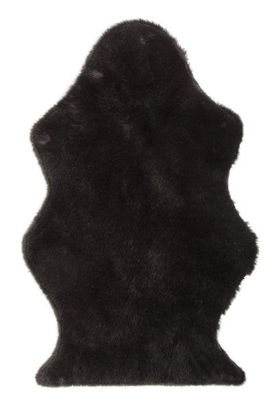 Floor mat Sheep Fake Fur Black - (88532)