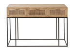 Console 3-Drawer Woven Mango-wood Natural