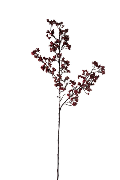 Branche de baies plastique rouge/marron petit - (97255)