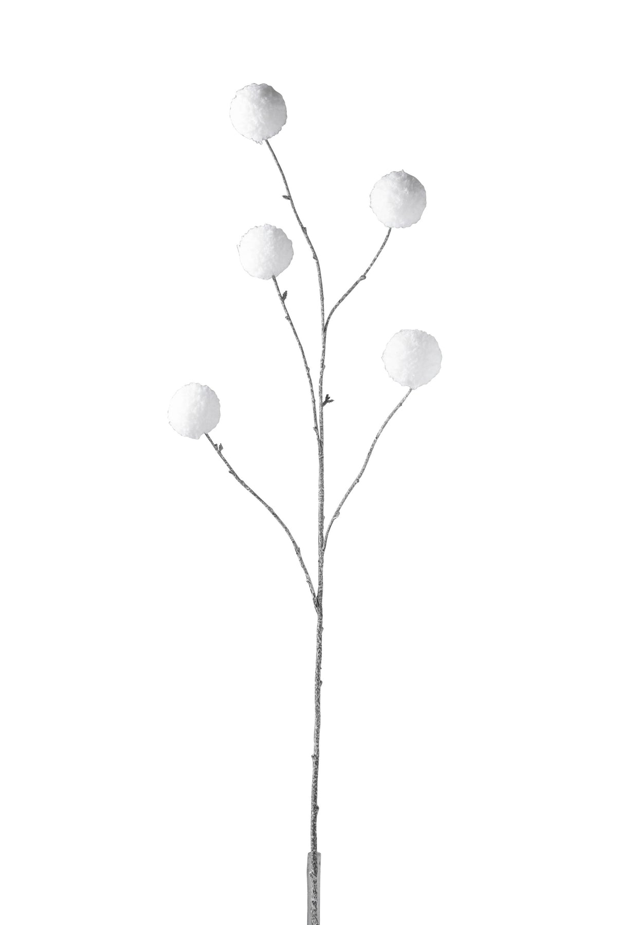 Branch Pompom Plastic White Large - (97261)