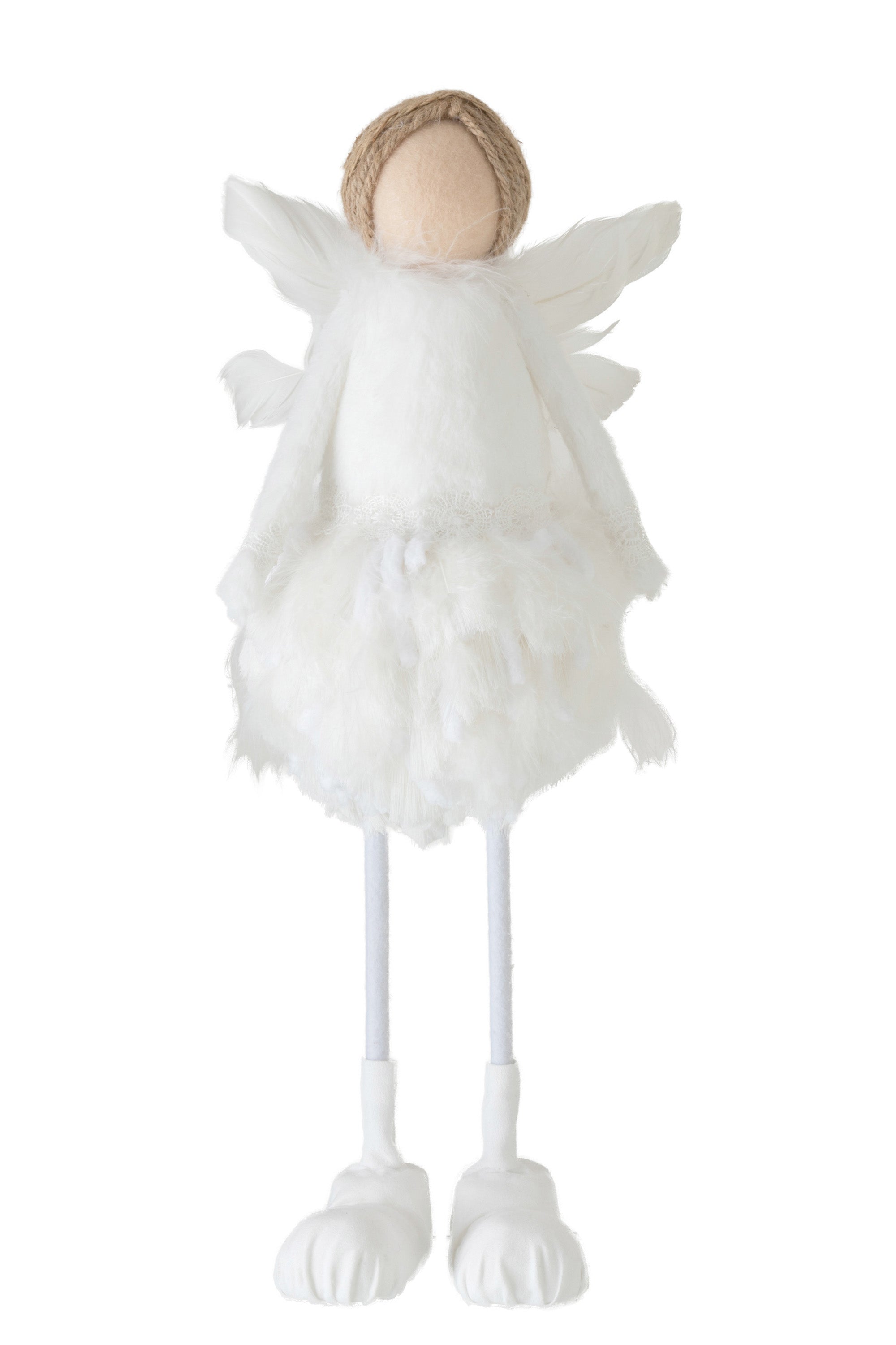 Angel Standing Deco Textile White Large - (97702)