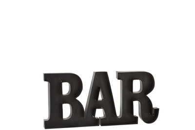 Bar Letters Metaal Zwart 