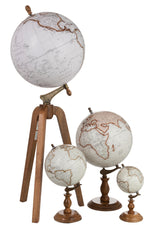 Globe On Foot Holz Weiß/Natur Groß