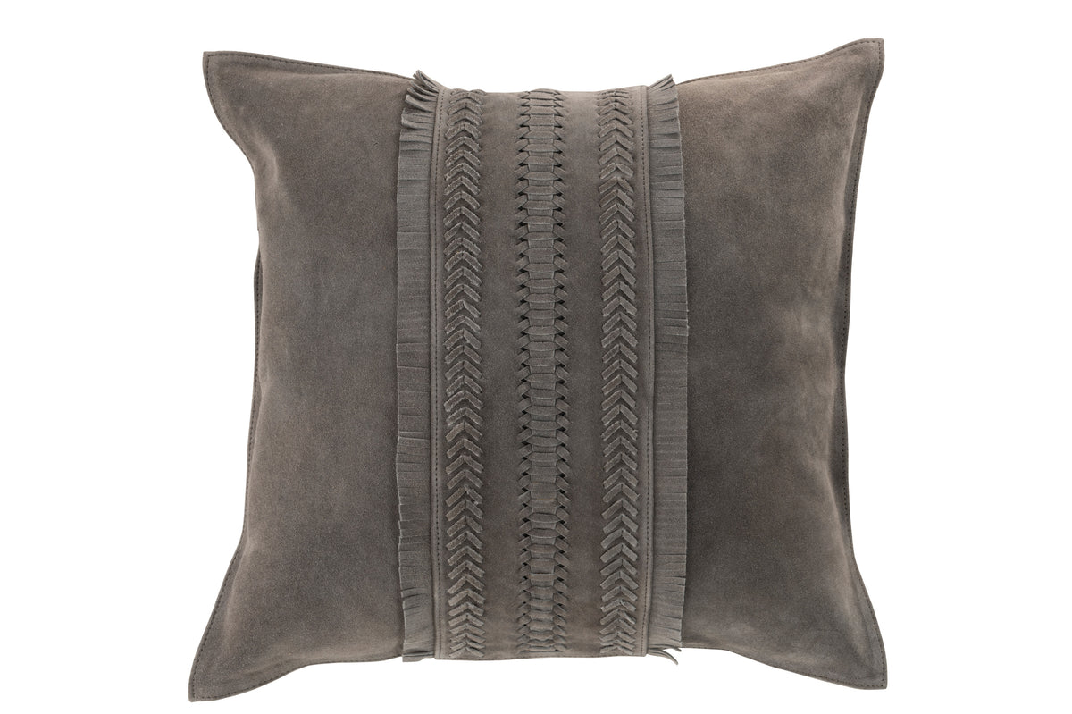 Cushion Board Square Leather Grey - (98254)