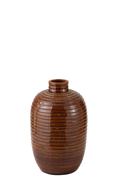 Vase Etnic Keramik Braun Klein
