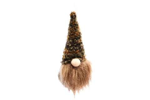 Pendant Christmas gnome green brown - (CH-1786)