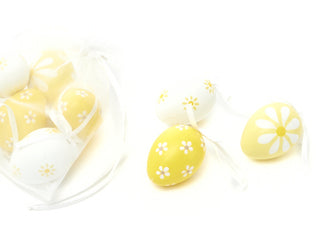 Set of 6 yellow eggs - (CH-1897)