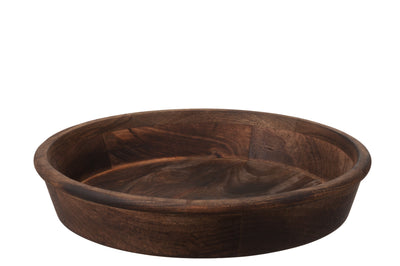 Bowl wood round dark brown